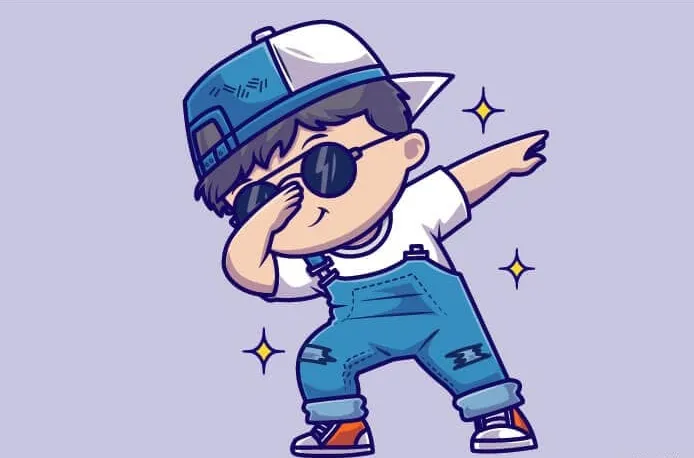 Ảnh chibi ngầu nam đẹp đeo kính đen, có phong cách thời trang cực chất