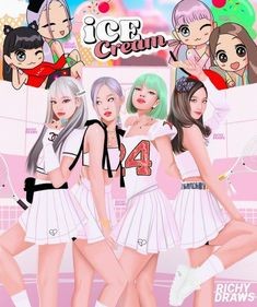 Bộ sưu tập mang đến cho bạn những hình ảnh Blackpink được vẽ theo phong cách anime đầy màu sắc và sống động