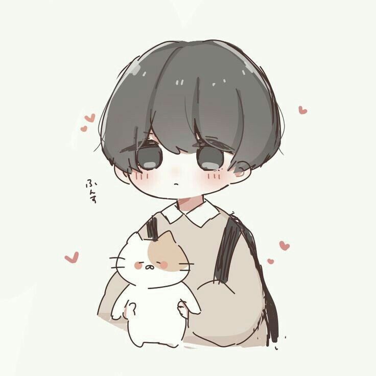 Chibi ngồi trên ghế nhỏ