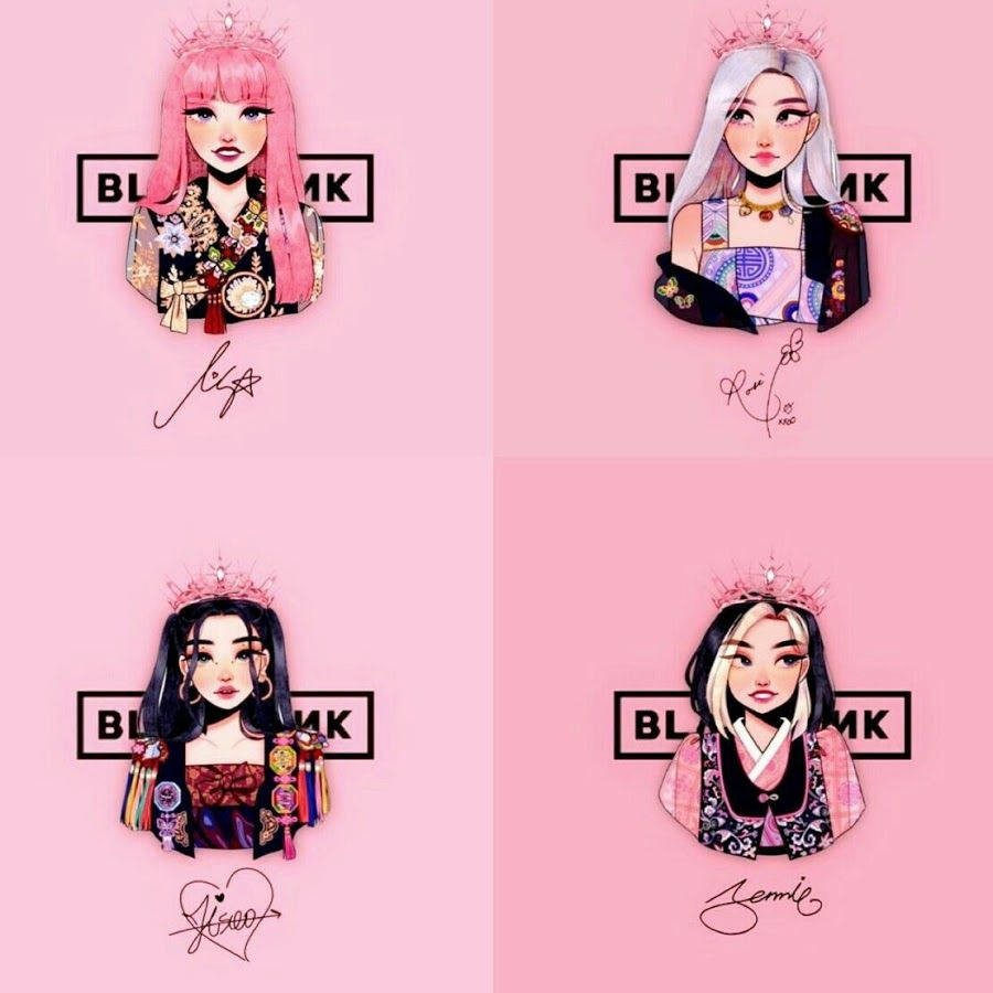 Hình ảnh đầy màu sắc và sống động, khắc họa phong cách độc đáo của nhóm Blackpink