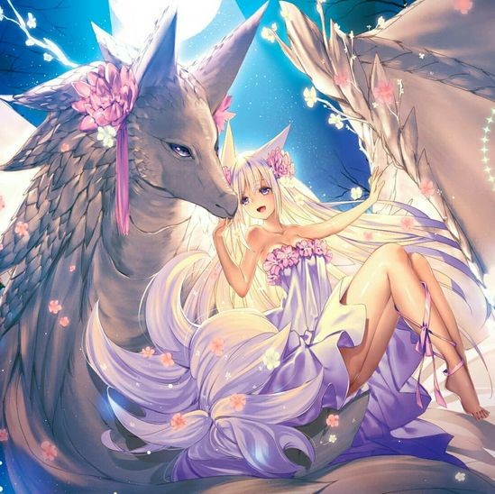 Hồ ly anime với khí chất thanh thoát