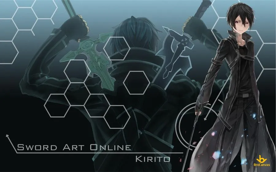 Kirito ngầu với ánh mắt sắc bén và quyết tâm