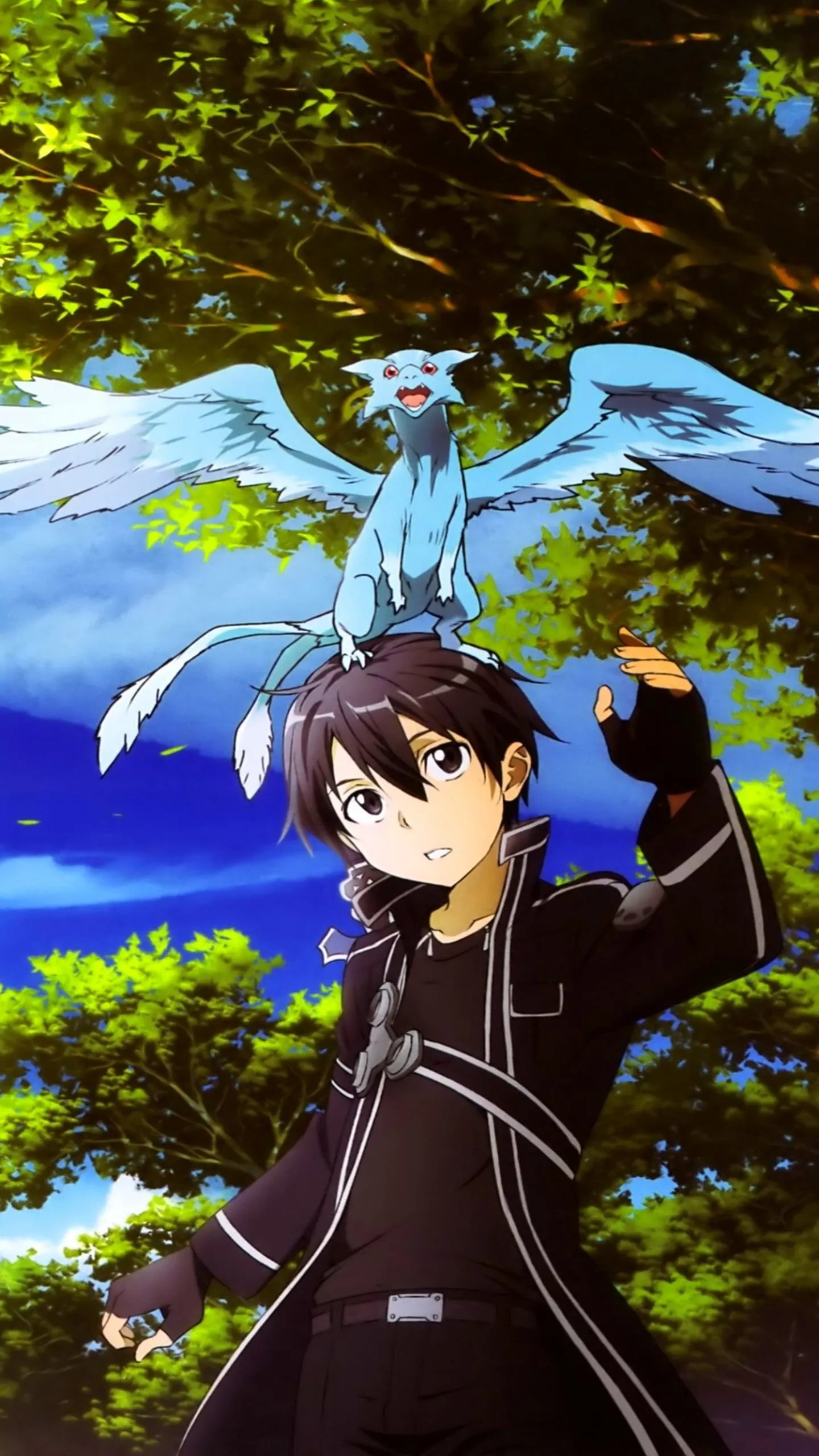 Kirito uy nghiêm trong bộ giáp sáng bóng với ánh mắt quyết đoán