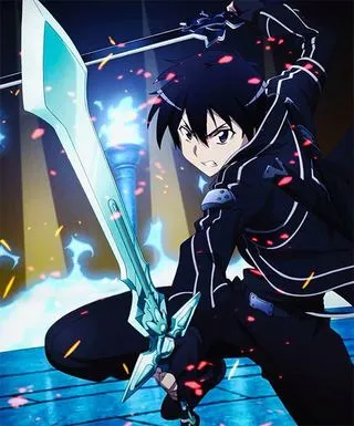Kirito uy nghiêm với thanh kiếm trong tay