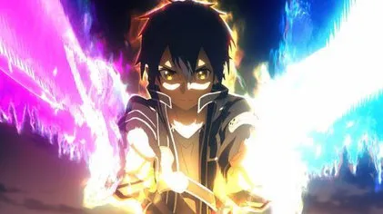 Kirito với ánh mắt lạnh lùng và không thể nhìn thấu
