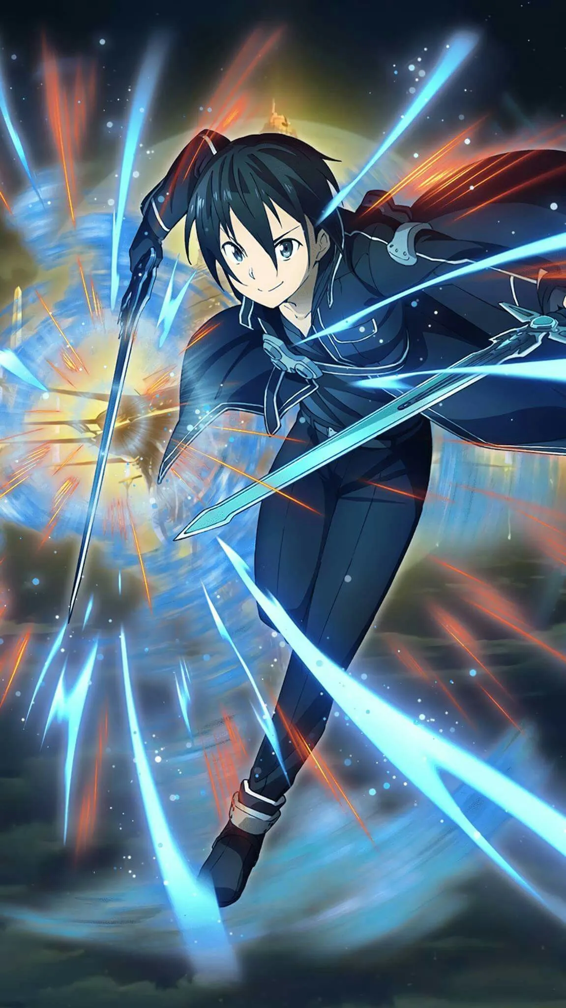 Kirito vui vẻ cùng đồng đội ăn mừng chiến thắng