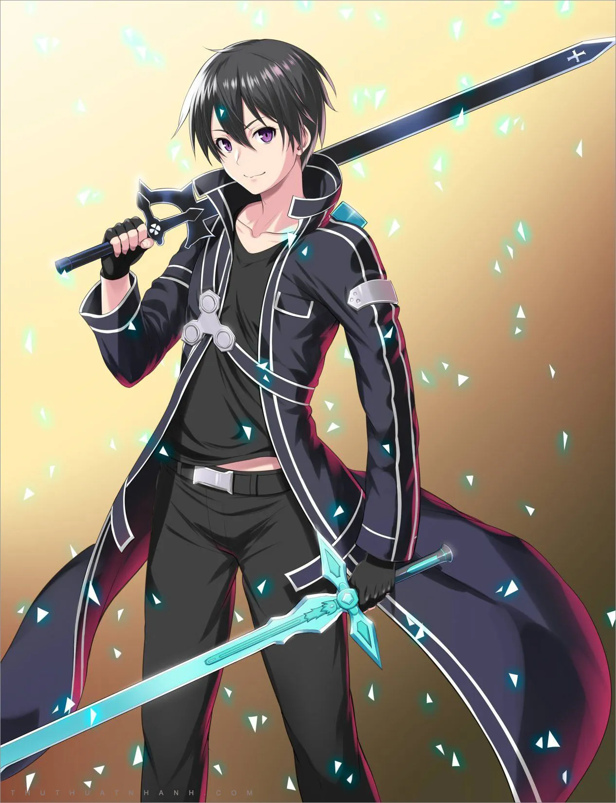 Kirito vui vẻ với chiến thắng vang dội