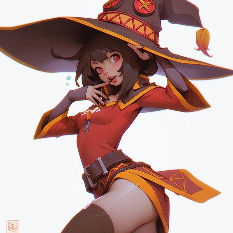 Megumin với biểu cảm lôi cuốn