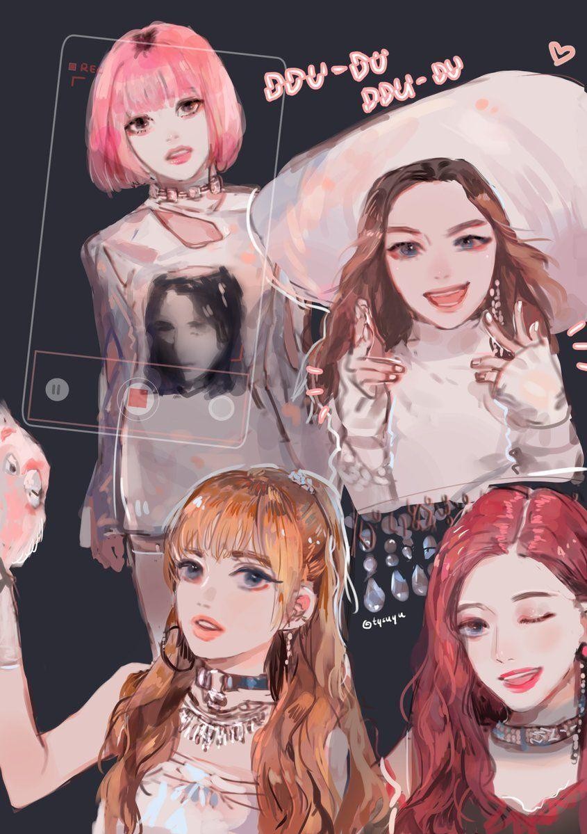 Sự phối hợp giữa màu sắc và chi tiết tạo nên một hình ảnh anime đầy sống động của nhóm