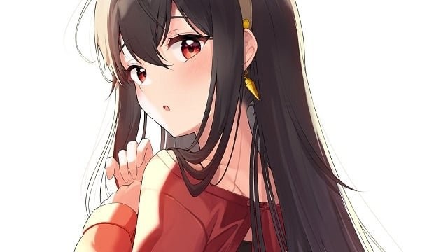 Yor đứng giữa khung cảnh thiên nhiên